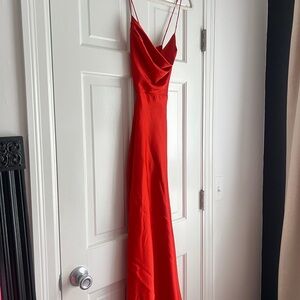 Hello Molly Vibrant Burnt Orange Maxi Dress